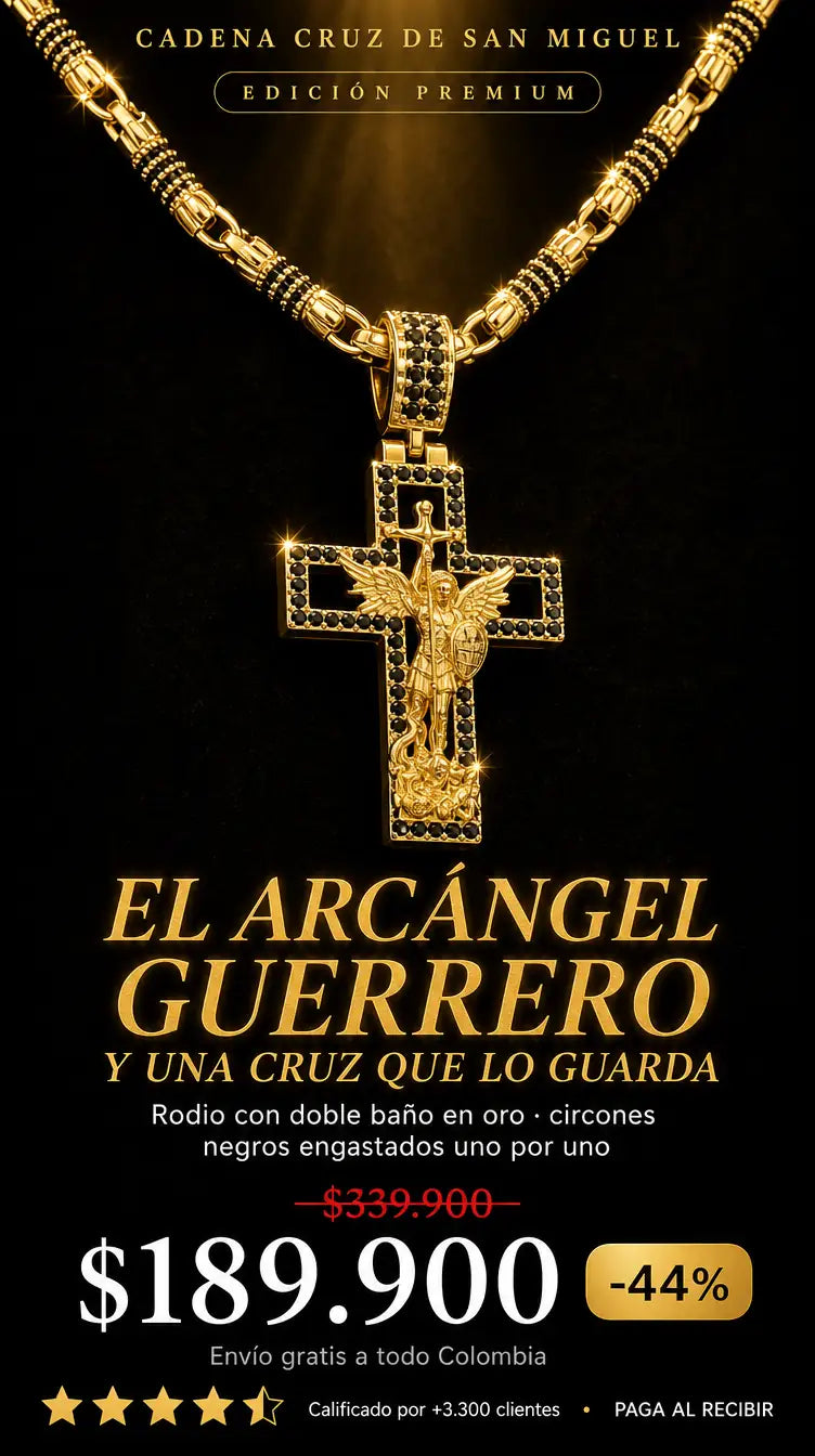 Cadena Cruz de San Miguel edición premium con precio y pago contra entrega
