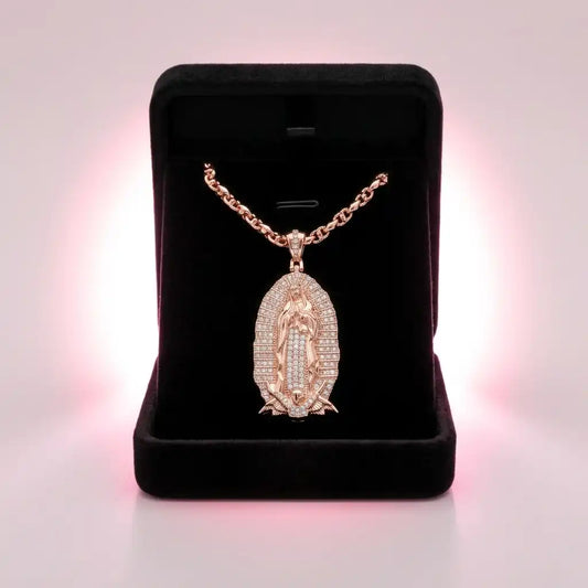 CADENA LUZ DE GUADALUPE ROSA